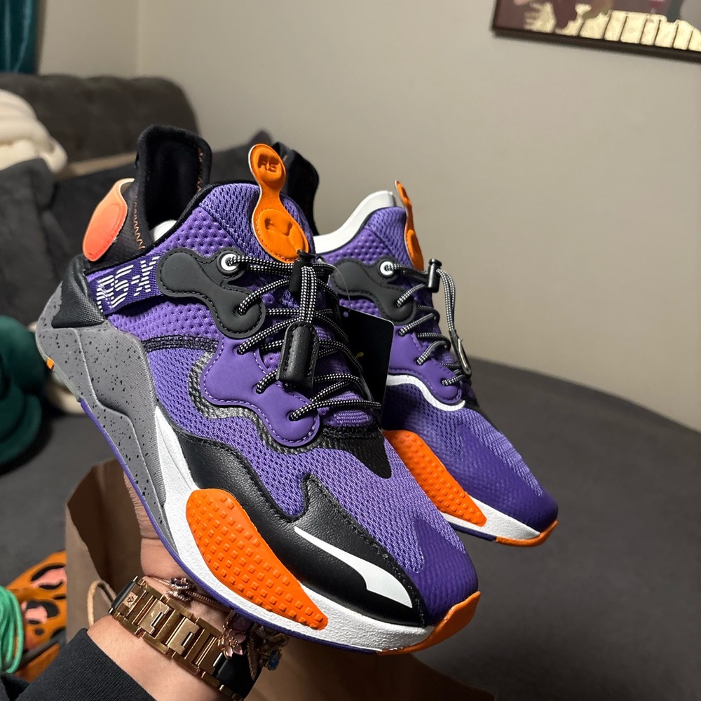 Puma Purple and Orange Sneakers